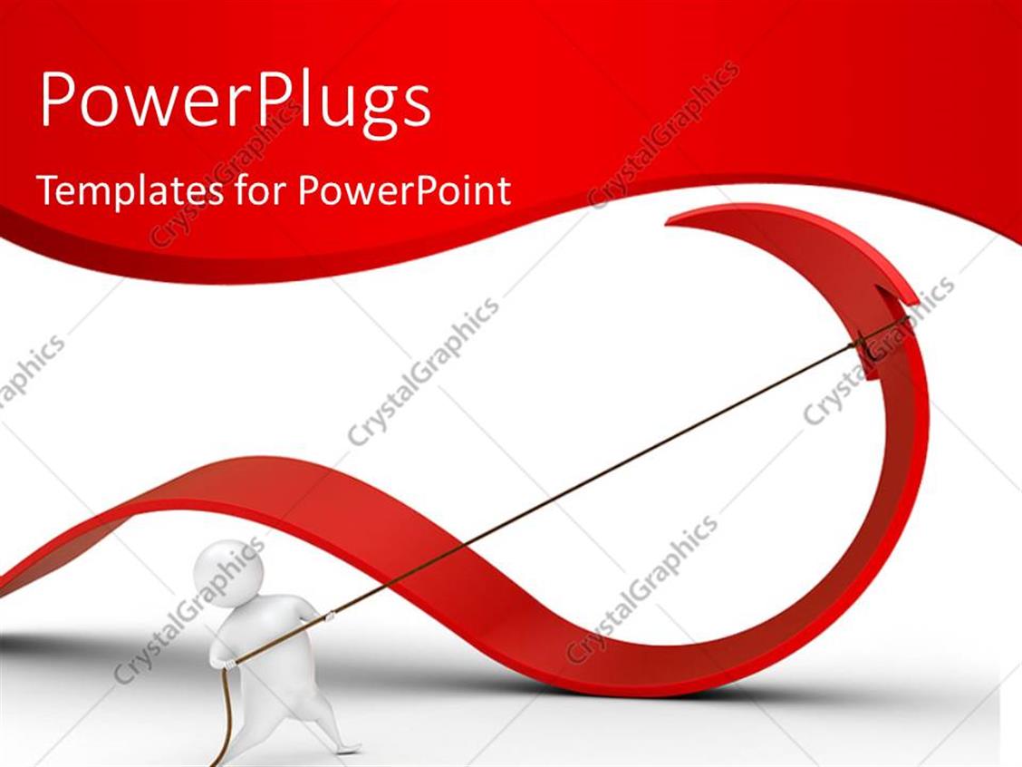 powerpoint template: 3d man pulling red arrow backwards with rope powerpoint template: 3d man pulling red arrow backwards with rope, Presentation templates