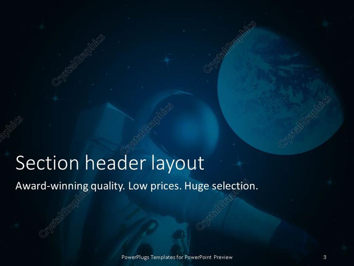 powerpoint template: an astronaut with a planet in the background powerpoint template: an astronaut with a planet in the background, Presentation templates