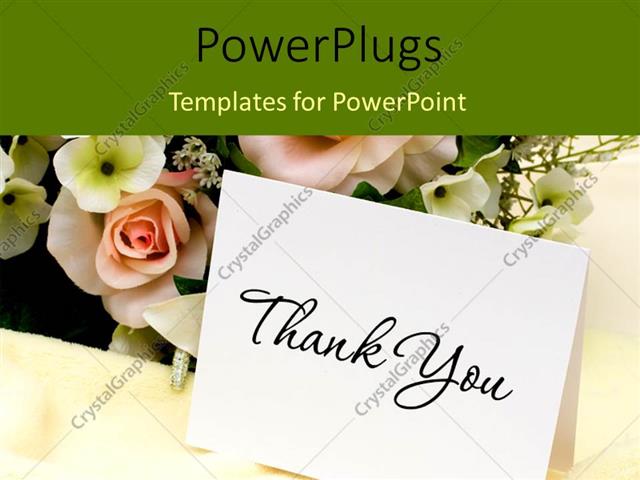 Powerpoint Template Bouquet Of Flowers With A Thank You Card 29332 Powerpoint Thank You Card Template