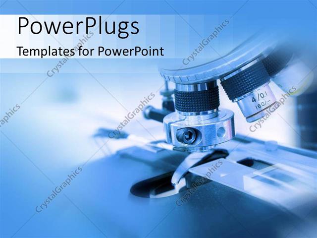 Powerpoint Template Close Up Of Microscope In Biology Or Medical Lab 20008 Biology Powerpoint Templates
