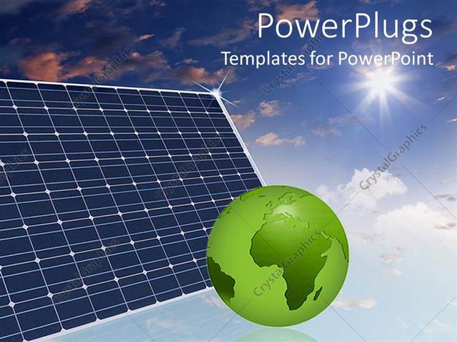Powerpoint Template Eco Friendly Solar Panels In The Sky Make The World A Better Place Green Solar Energy Powerpoint Template