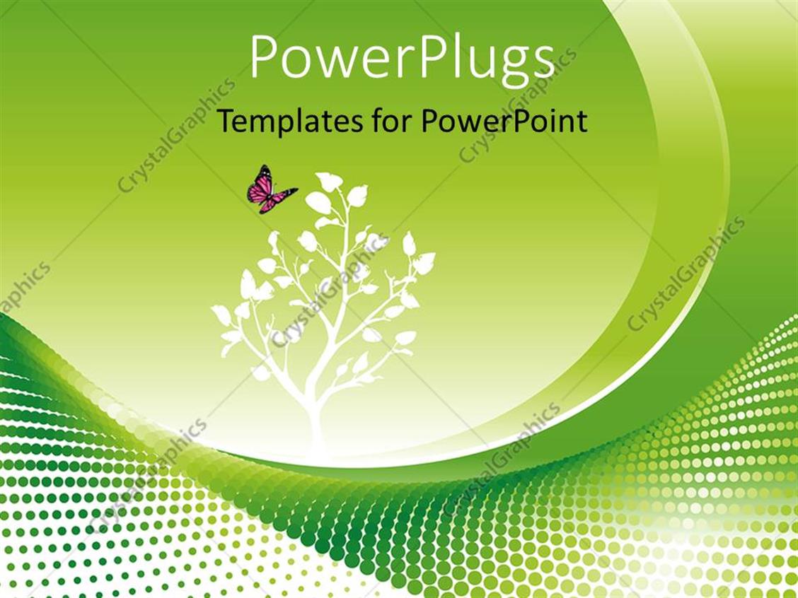 Powerpoint Template Environmental Concept In Green With Flowers And A Butterfy 14941 Environmental Powerpoint Templates