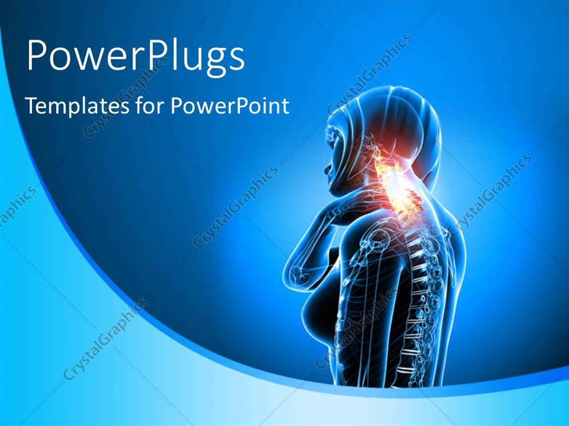 Powerpoint Template Female Anatomy Depicting Medical Concept With Blue Color 11971 Anatomy Powerpoint Templates