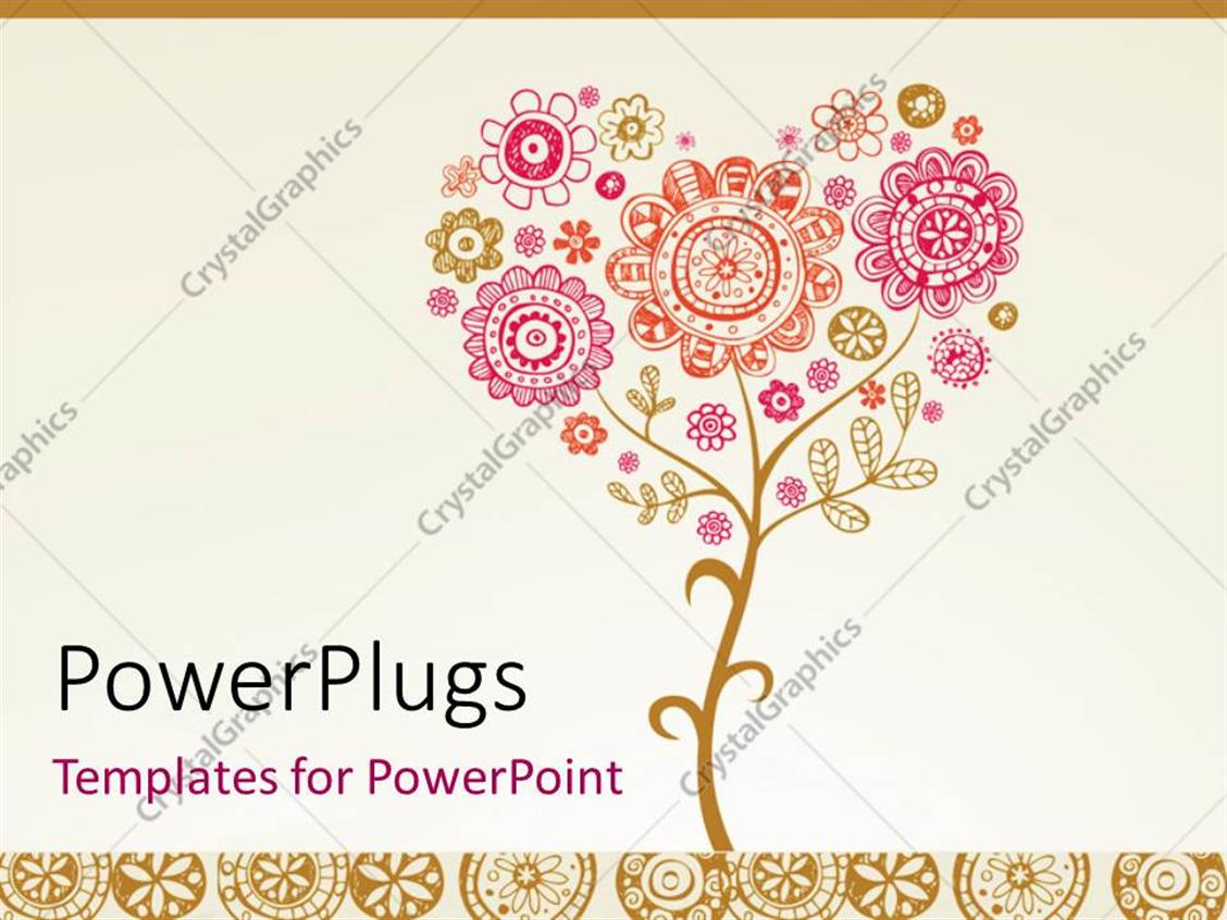 Powerpoint Template Greeting Card With Floral Design For Wedding Or Valentine S Day 15061 Powerpoint Greeting Card Template