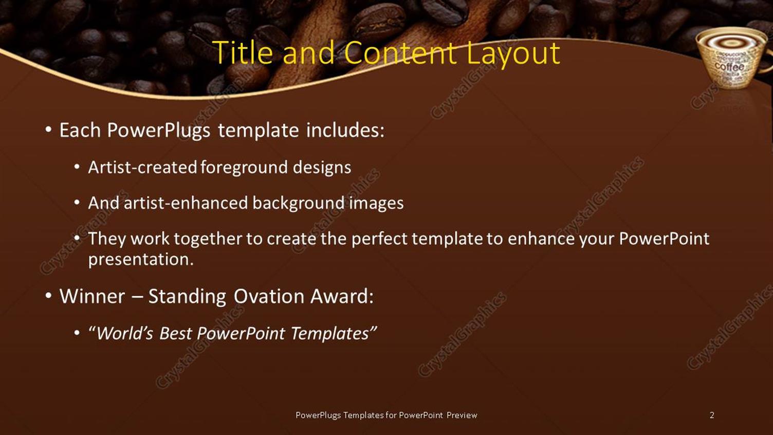 powerpoint template: close-up of steaming coffee in cup with powerpoint template: close-up of steaming coffee in cup with, Presentation templates