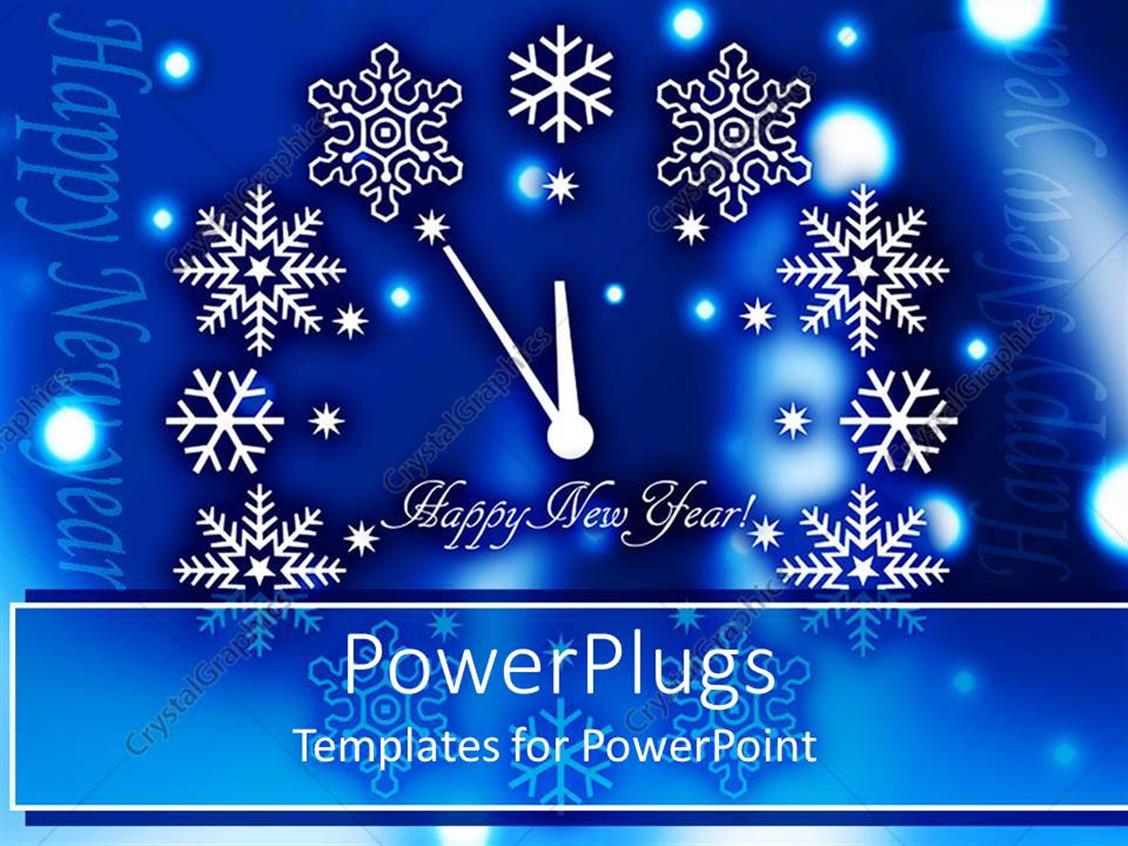 powerpoint template happy new year clock with various happy new year powerpoint template