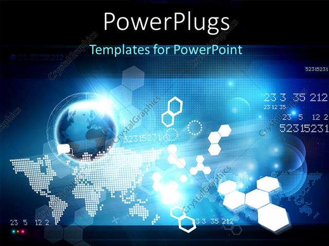 Powerpoint Template Hi Tech Digital Background With Globe World Map And Shapes 31869 High Tech Powerpoint Template