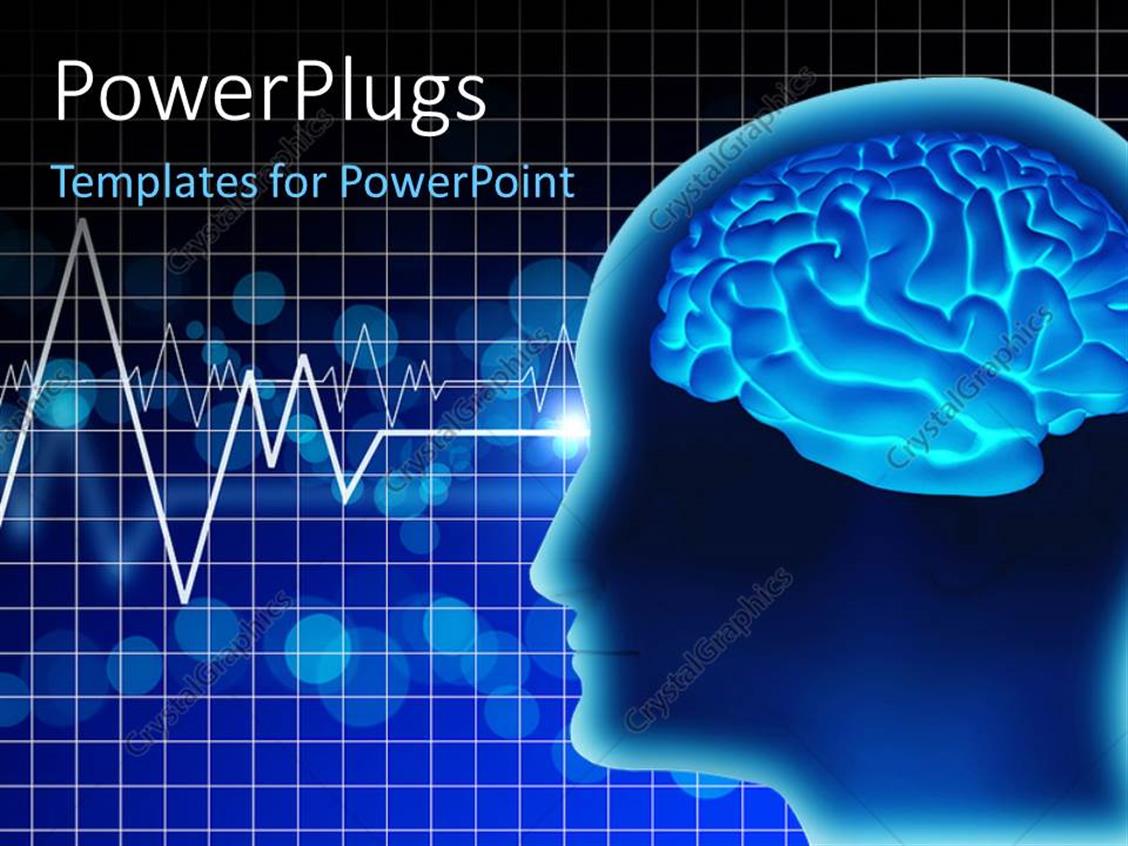 Powerpoint Template Human Brain Inside A Head Made In 3d Over Medical Tech Background 29406 Brain Powerpoint Templates