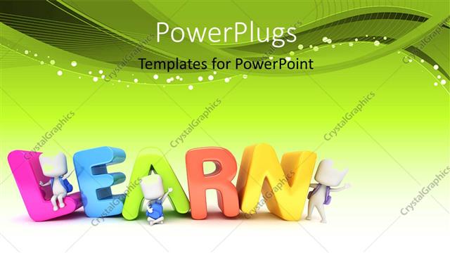 powerpoint template: kids posing with the word learn (18854) powerpoint template: kids posing with the word learn (18854), Presentation templates