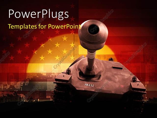 powerpoint template: military armored tank for war and united powerpoint template: military armored tank for war and united, Presentation templates