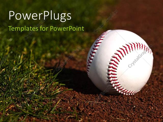 Powerpoint Template New Baseball On Red Dirt Next To Green Grass 2892 Free Baseball Powerpoint Template
