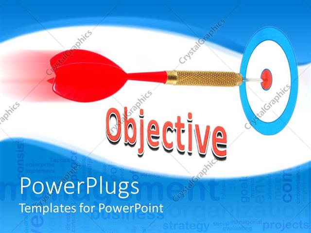 powerpoint template: objective with red dart hitting bulls eye on powerpoint template: objective with red dart hitting bulls eye on, Presentation templates