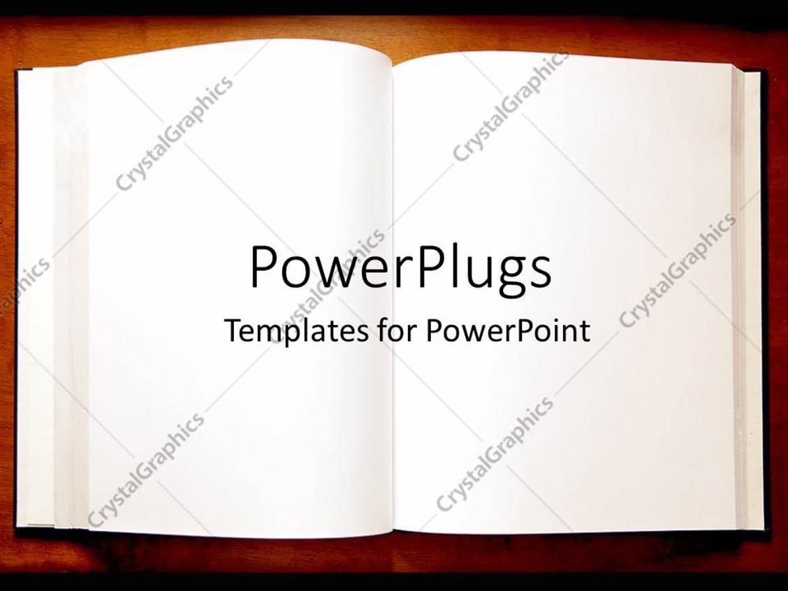 Powerpoint Template An Open Book With Blank Pages As A Metaphor On A Brown Background 10946 Powerpoint Booklet Template