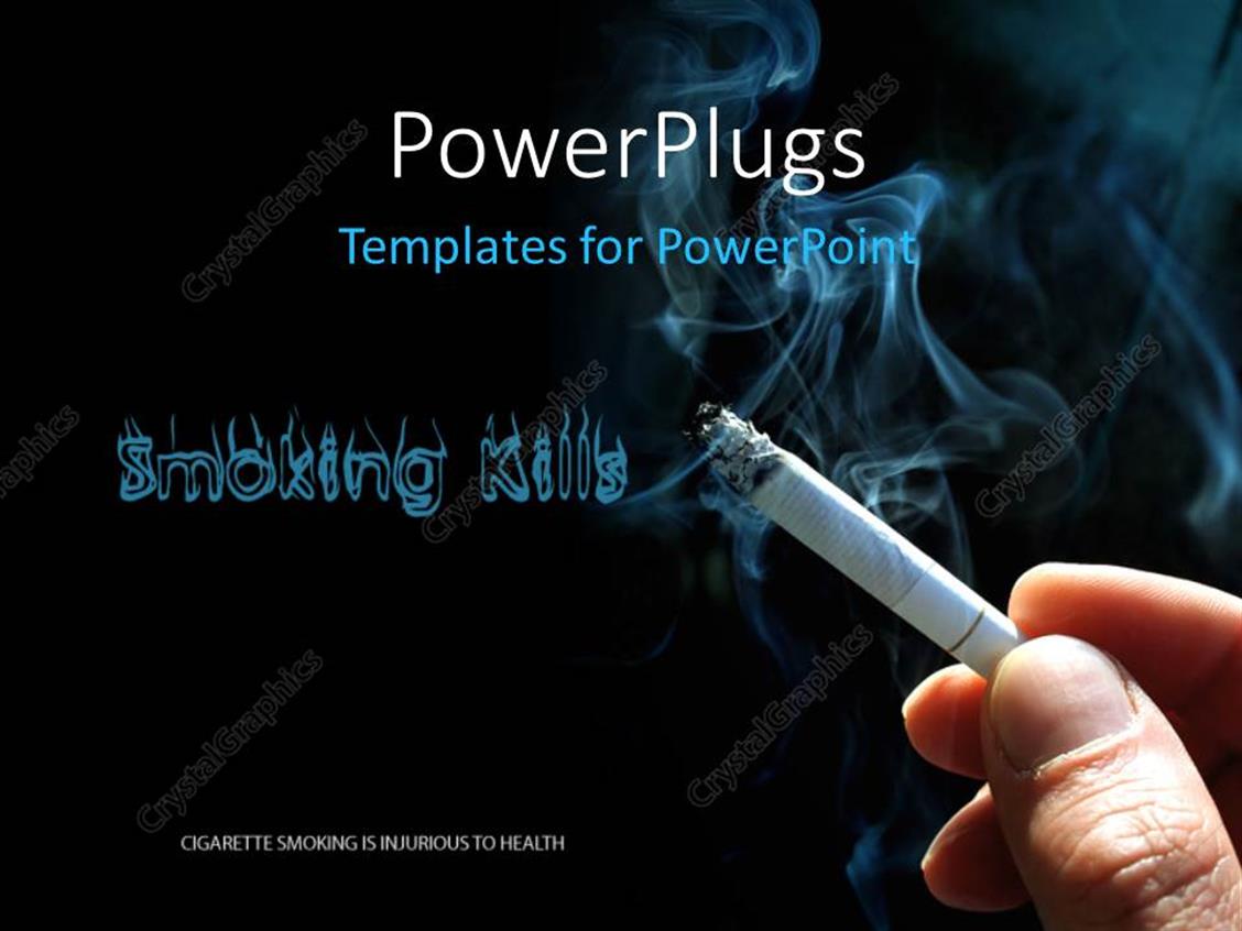 Powerpoint Template Smoking Kills Concept With Cigarette And Smoke 26554 Cessation Powerpoint Template