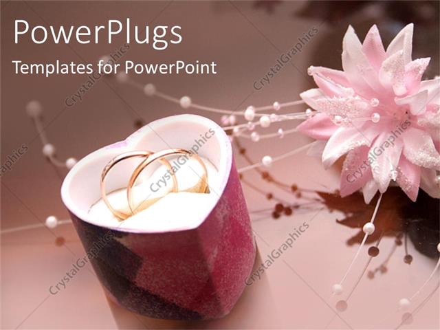 powerpoint template: two wedding rings in a heart shaped jewelry powerpoint template: two wedding rings in a heart shaped jewelry, Presentation templates