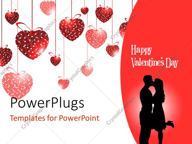 powerpoint template: valentine depiction with love shaped powerpoint template: valentine depiction with love shaped, Powerpoint templates