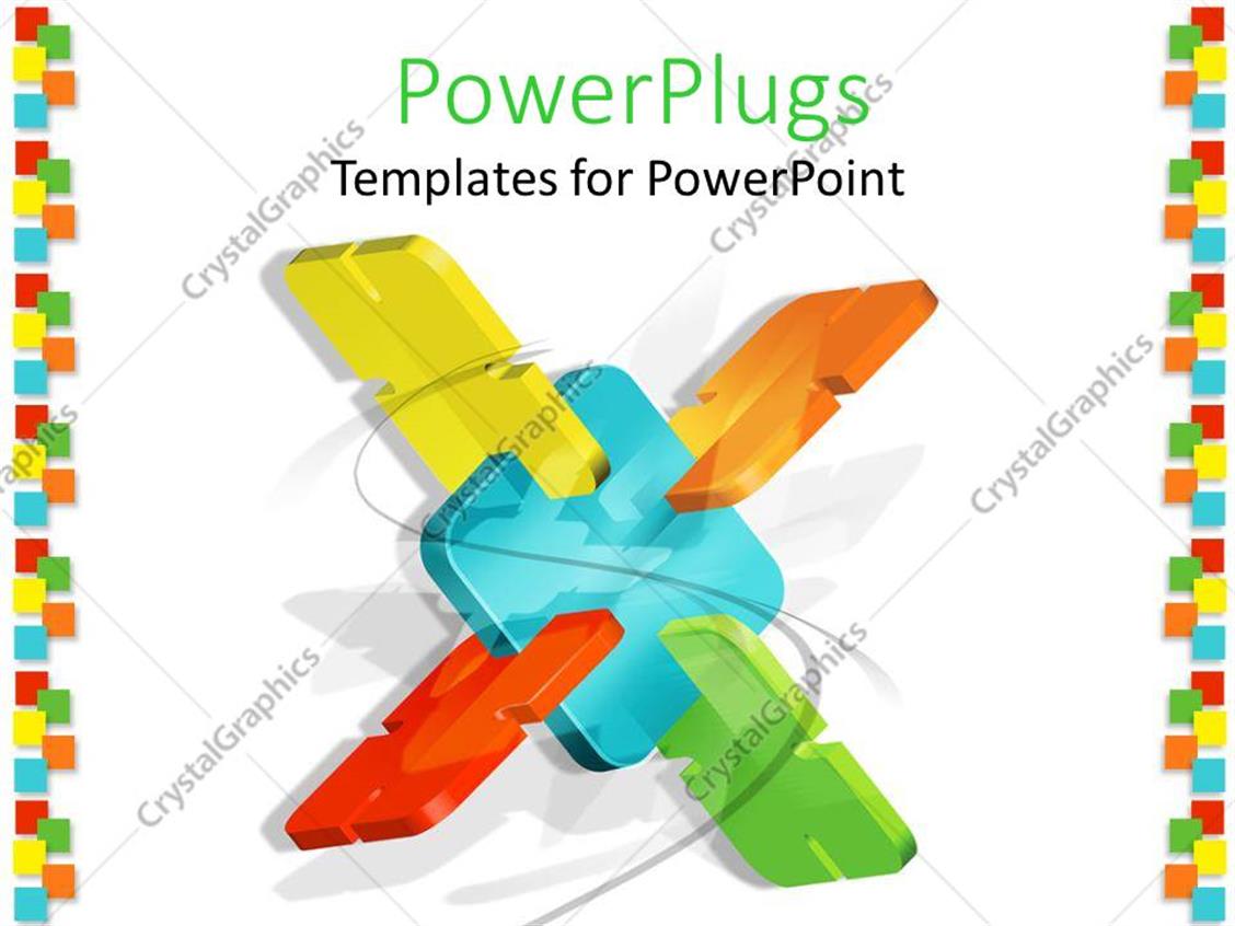 Powerpoint Template White Background With Abstract Power Plugs Of Different Colors Connected 8227 Power Plugs Powerpoint Templates